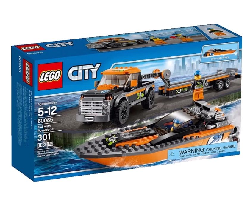 Lego City Внедорожник 4х4 с гоночным катером