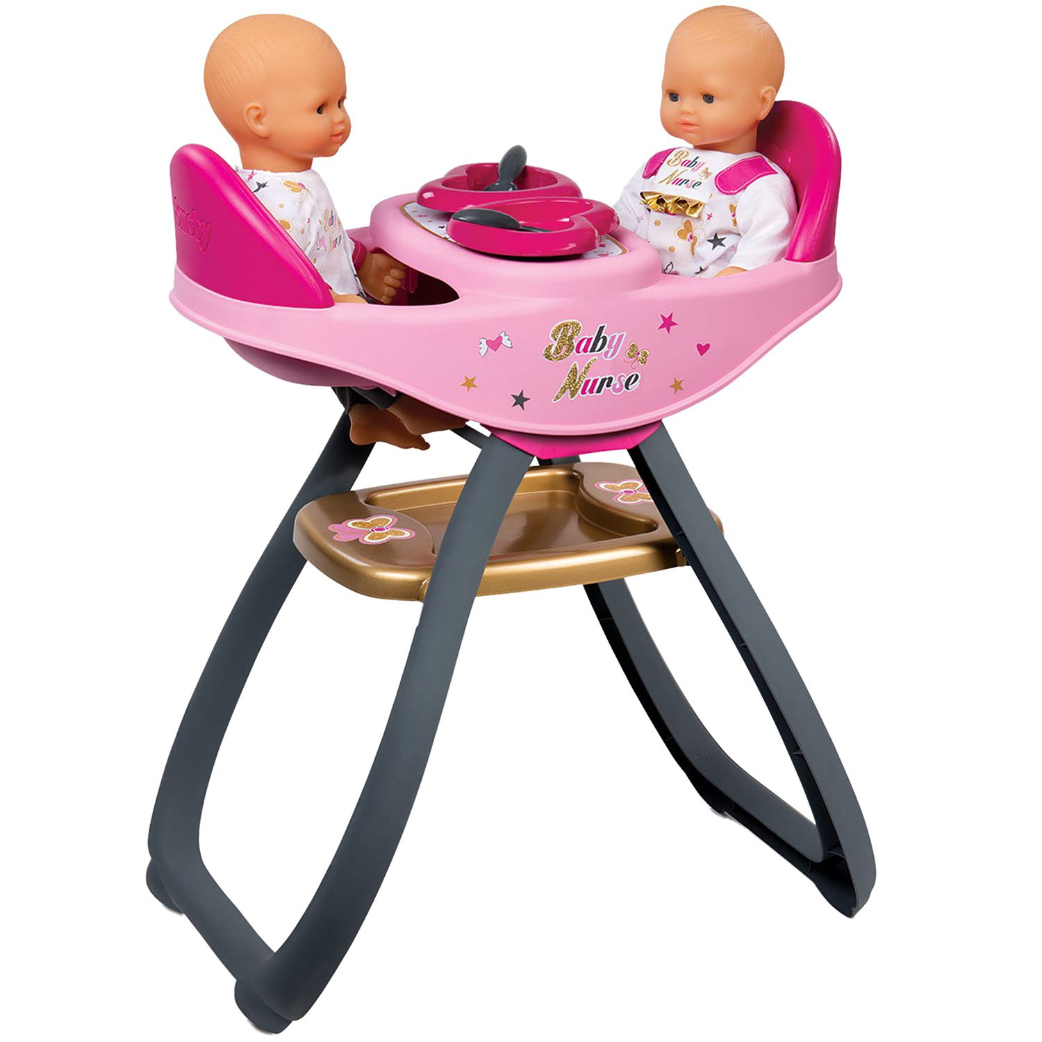 Smoby Baby Nurse стульчик для кормления кукол близняшек