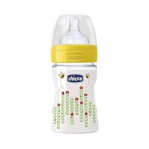 Chicco Well-Being Пляшка пластик 150 мл, соска силіконова, 0m+