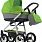 Bebetto Magnum NEW дитяча коляска 2в1, зелений з сірим