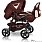 Trans Baby коляска-трансформер "Яся", т.коричневый+беж/молоко