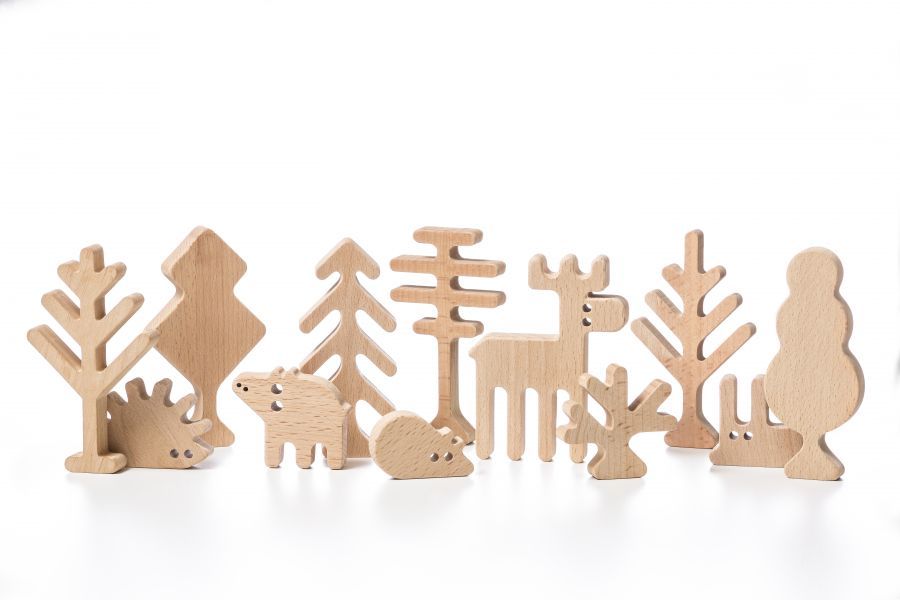 Lislis "Лесные деревья" деревянные игрушки