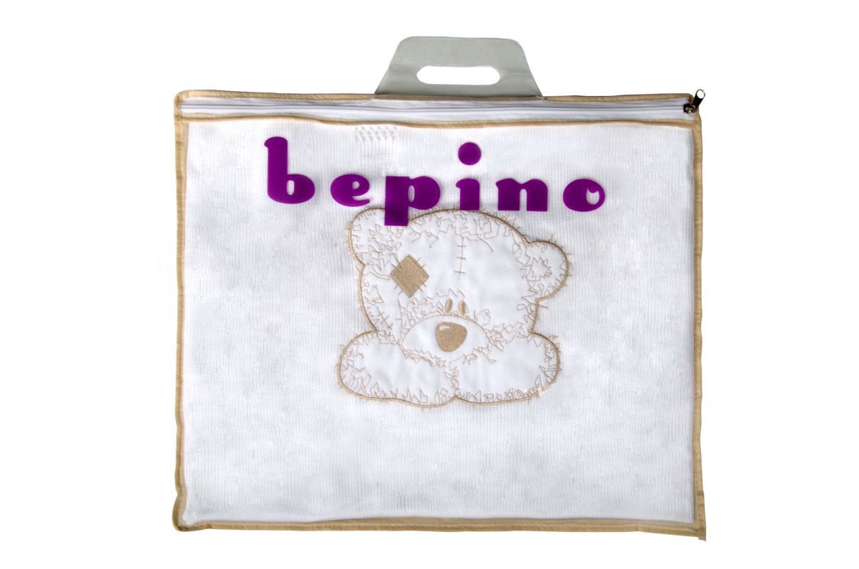 Bepino Мишка Умбэрто плед вязанный с аппликацией