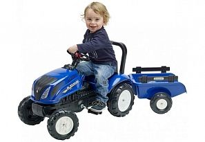 Falk дитячий трактор на педалях з причепом
