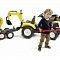 Falk POWERLOADER детский трактор на педалях с прицепом, передним и задним ковшами