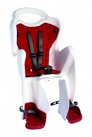Bellelli Mr Fox Clever кресло для велосипеда (на багажник)белое с красной подкладкой