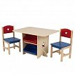 KidKraft Дитячий стіл з ящиками та двома стільцями Star Table & Chair Set 