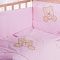 Qvatro постільний комплект в ліжечко 8 елементів, зі змійками на захисті та аплікацією "Ведмедик мордочка"