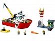 Lego City Пожарный катер конструктор