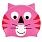 Beco яскрава дитяча шапочка для плавання (7394), котик розовый