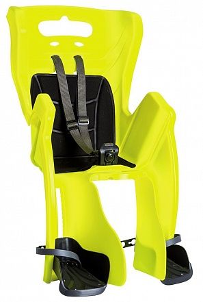 Bellelli Little Duck Clamp кресло для велосипеда на багажникнеоново-желтое с черной подкладкой (Hi Vision)