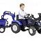 Falk 3090W NEW HOLLAND Детский трактор на педалях с прицепом, передним и задним ковшами