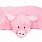 Мягкая игрушка-подушка Свинка Алина, розовый
