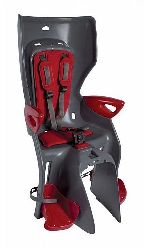 Bellelli Summer Standard Multifix кресло для велосипеда (на багажник)серое с красной подкладкой