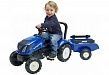 Falk New Holland 3080AB детский трактор на педалях с прицепом