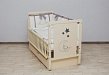 Детская кроватка ТМ Дубок Дубик-М Мишка с откидной боковинкой на маятнике и ящиком