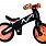 Bellelli B-Bip Беговел-велосипед , чёрный с оранжевыми колёсами