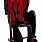 Bellelli Mr Fox Relax B-fix кресло для велосипеда (на багажник), чёрное с красной подкладкой