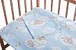 Qvatro LUX Мишки и дети спят на облаках сменный комплект постельного белья (голубой)