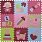 Baby Great Цікаві іграшки Ігровий килимок-пазл, 92х92 см, рожево-зелений