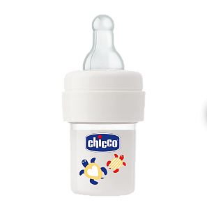 Chicco Micro бутылка пластиковая 30 мл., соска силиконовая от 0 мес. нормальный поток
