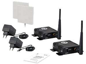 Комплект з бездротових приймача і передавача відеосигналу TECSAR AIRBOX 25 з антенами 15 дБ