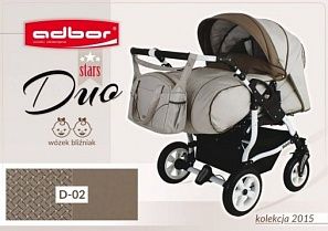 Детская коляска для двойни ADBOR DUO  stars  D 02