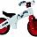 Bellelli B-Bip Беговел-велосипед , белый с красными колёсами