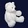 Алина «Бублик» медведь сидячий 55 см., white