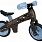 Bellelli B-Bip Беговел-велосипед , чёрный с синими колёсами