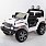 Електромобіль джип Kidsauto Jeep Wrangler Rubicon style 4x4, білий