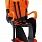 Bellelli Tiger Standart B-fix кресло для велосипеда на багажник, чёрно-оранжевое с оранжевой подкладкой
