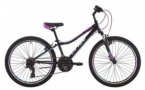 Подростковый  ВелосипедPride LANNY 21  24"черный-малиновый-голубой#SKD-08-91