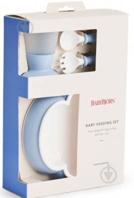 Дитячий набір для годування (ложка, виделка, чашка, тарілка) BabyBjörn (Baby Feeding Set)